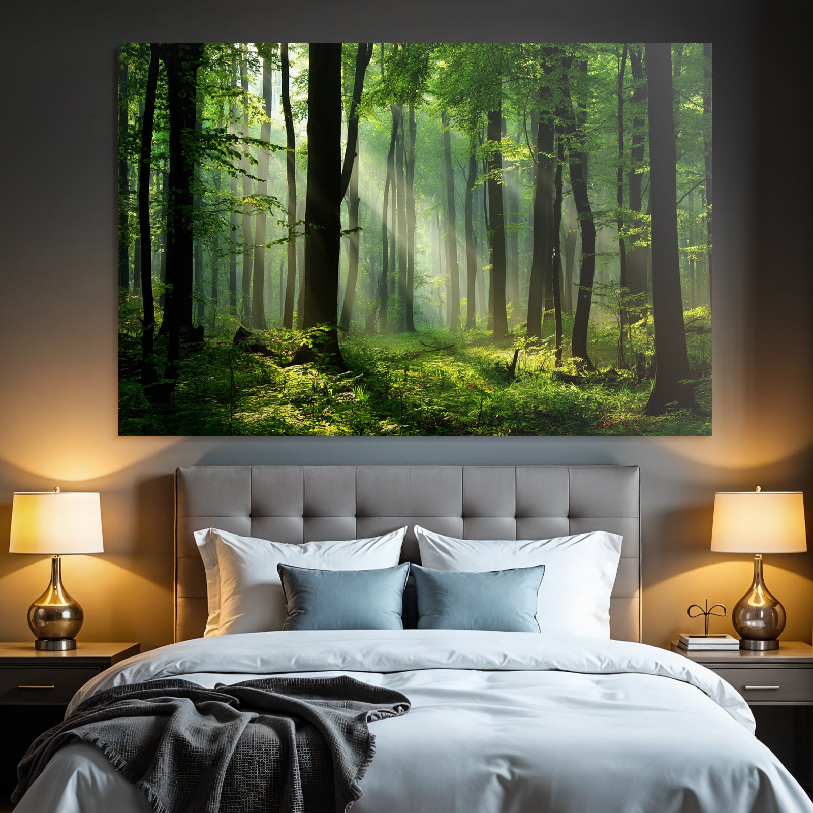 Forests and meadows. Tranquil forest scenes with green trees and sunshine.