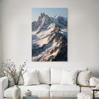 Winter Breathtaking Mountain Landscape With Snow-Capped Peaks