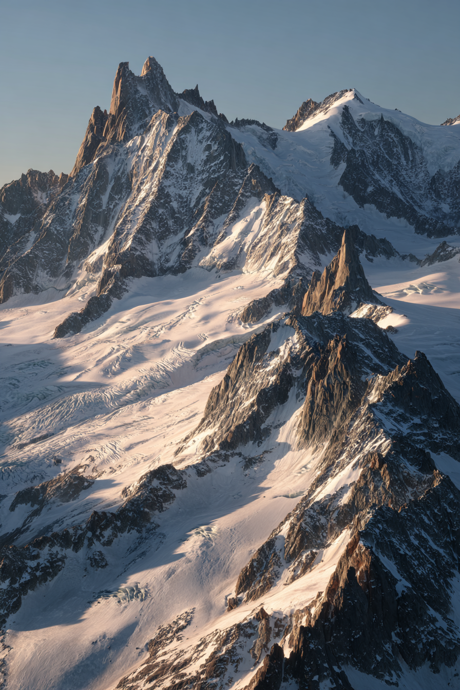 Winter Atemberaubende Berglandschaft Mit Schneebedeckten Gipfeln | Winterlandschaften | Landschaften
