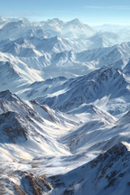Winter Atemberaubende Berglanschaft Mit Schneebedeckten Spitzen | Winterlandschaften | Landschaften