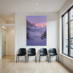 Winter Peaceful Winter Landscape With Snow-Covered Mountains And A Joyful Lake
