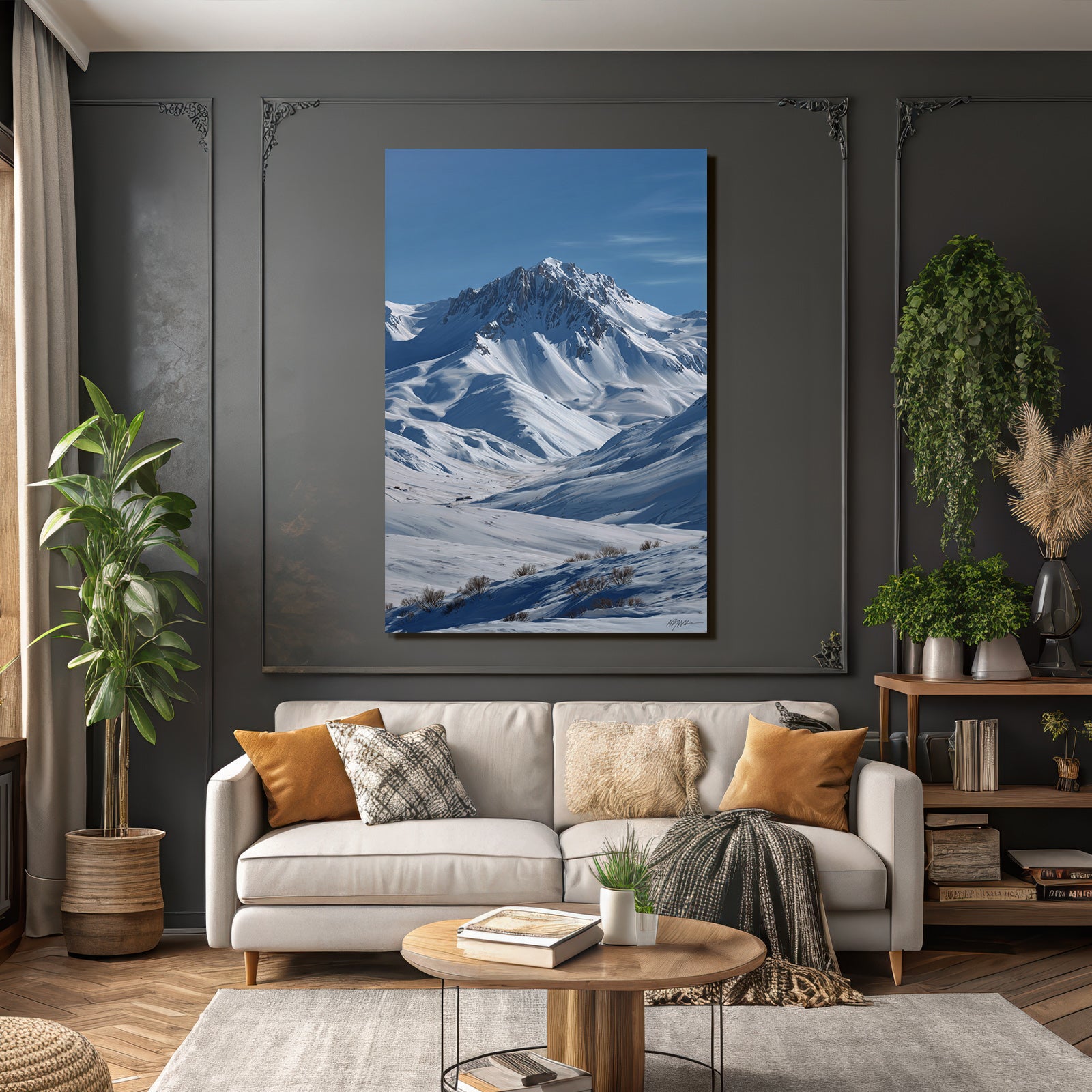 Winter Snow-capped Mountains Landscape Winter Wonderland Peace