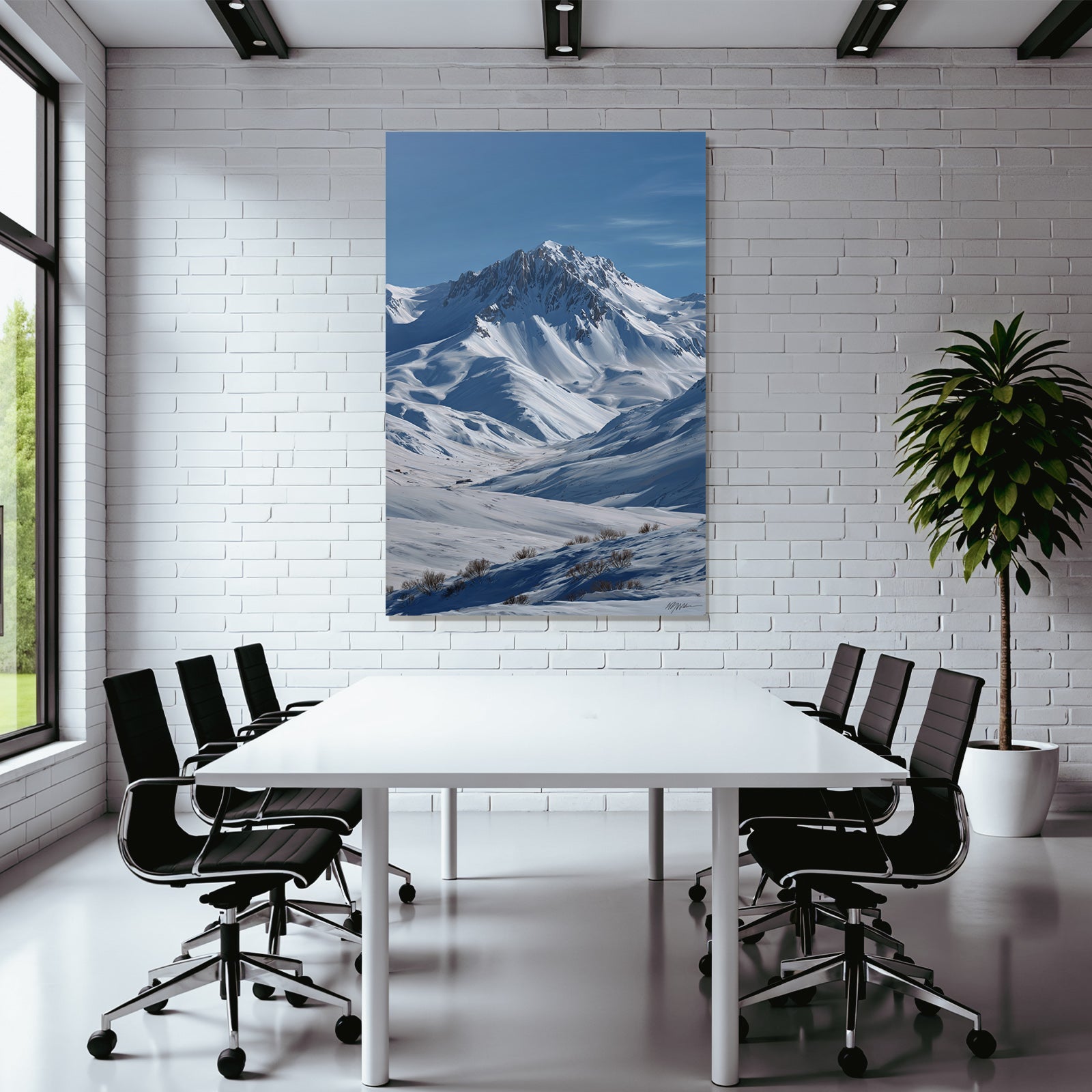 Winter Snow-capped Mountains Landscape Winter Wonderland Peace