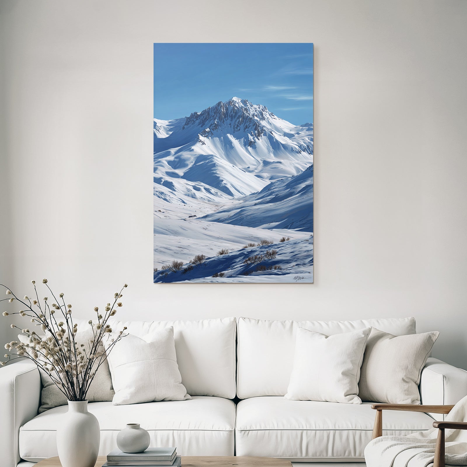 Winter Snow-capped Mountains Landscape Winter Wonderland Peace
