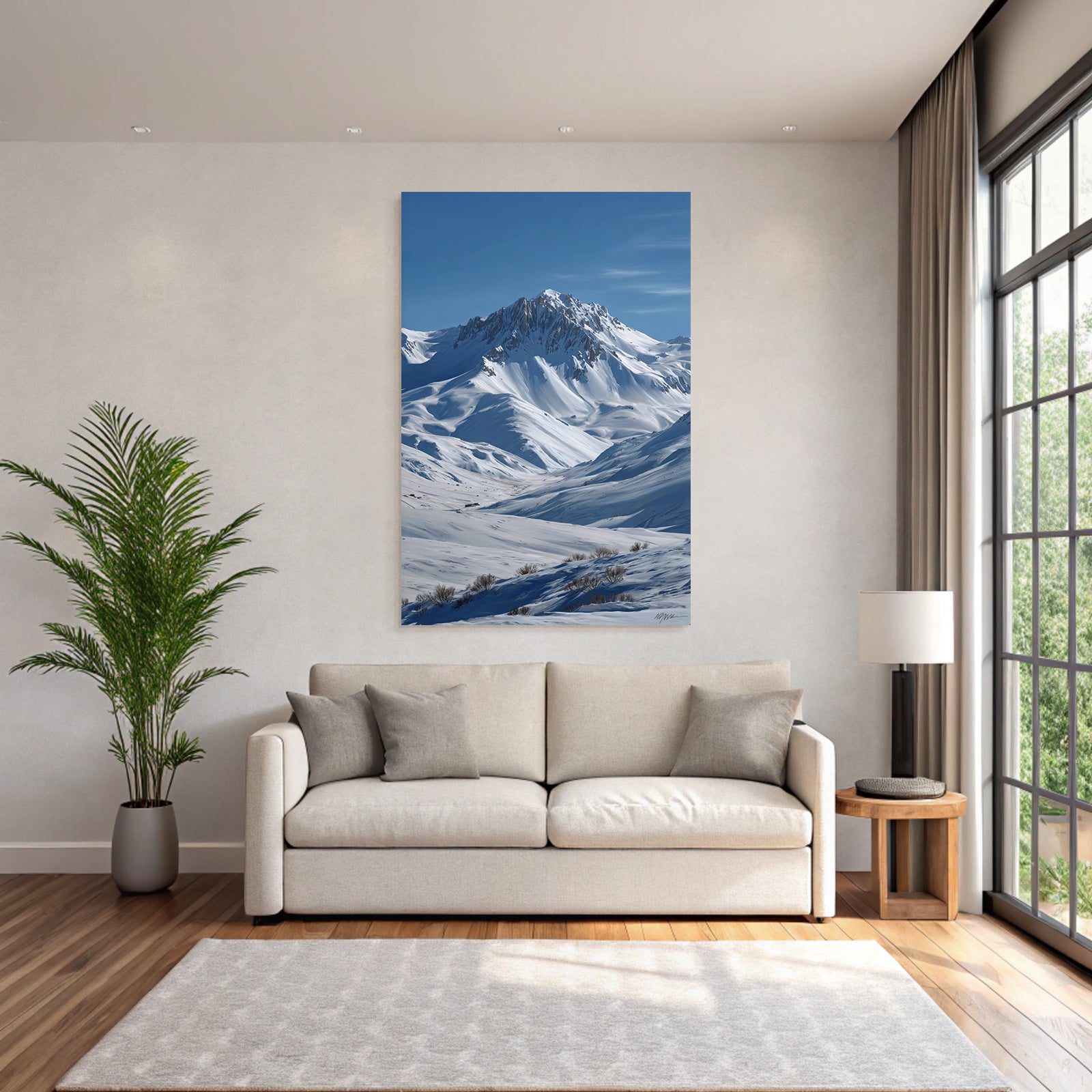 Winter Snow-capped Mountains Landscape Winter Wonderland Peace