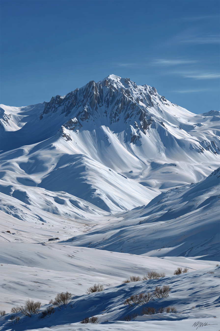 Winter Schneebedeckte Berge Landschaft Winterwunder Ruhe | Winterlandschaften | Landschaften