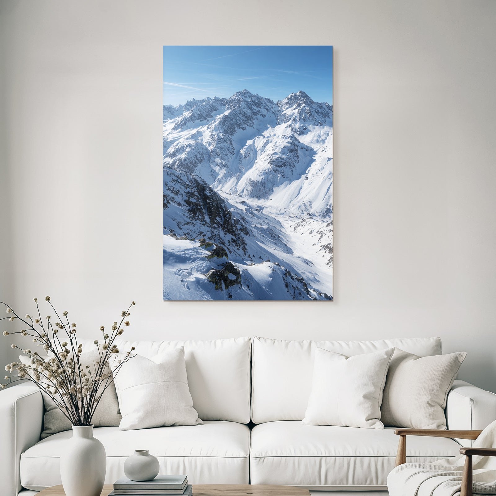 Winter Snow-capped Mountains Winter Landscape Blue Sky