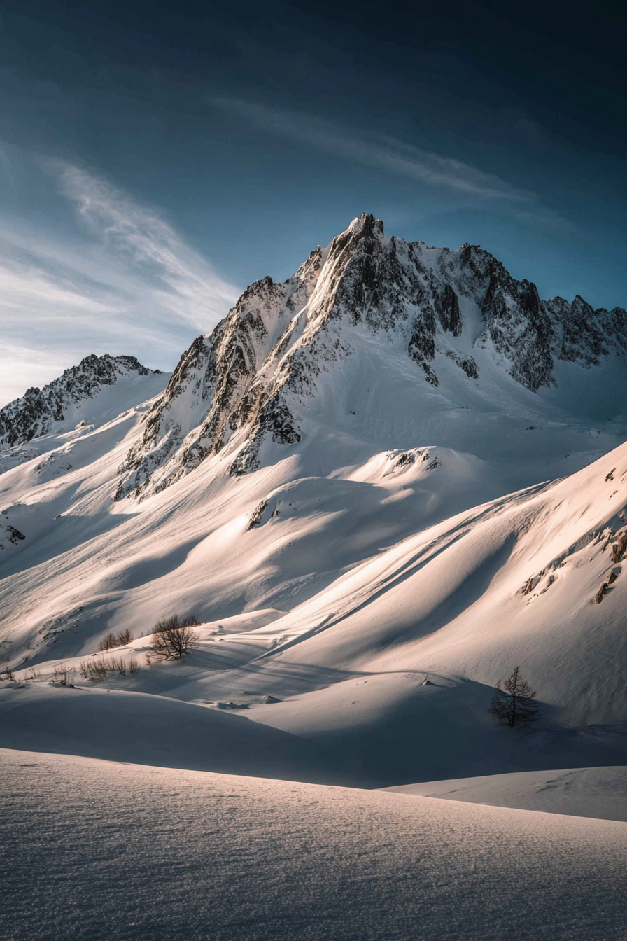 Winter Schneebedeckte Berglandschaft Morgenlicht | Winterlandschaften | Landschaften