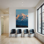 Winter Stunning Mountain Landscape With Snow-Covered Peaks Under Sunshine