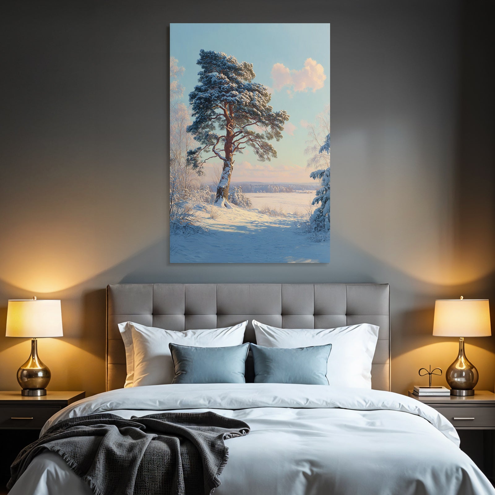 Winter Winter Landscape High Snow-covered Tree Peace In Nature