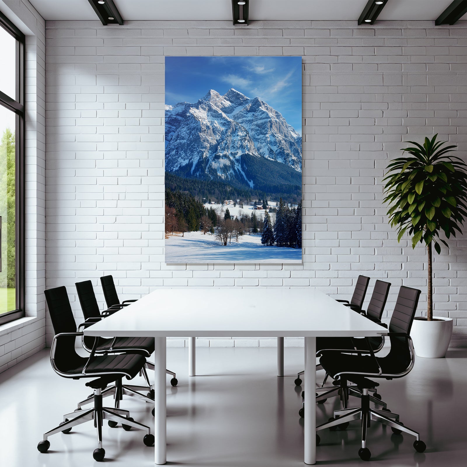 Winter Winter Landscape Snowy Mountains Blue Sky Evergreen Trees Hunters Hearts