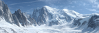 Winter Panoramablick Schneebedeckte Berglandschaft Eisige Gipfel Blaür Himmel | Winterlandschaften | Landschaften