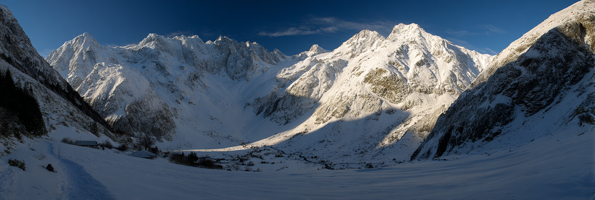 Winter Schneebedeckte Gebirgslandschaft Blick | Winterlandschaften | Landschaften