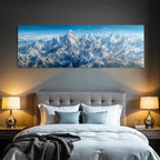 Winter Snow-capped Peaks Mountain Landscape Painting Digital Art