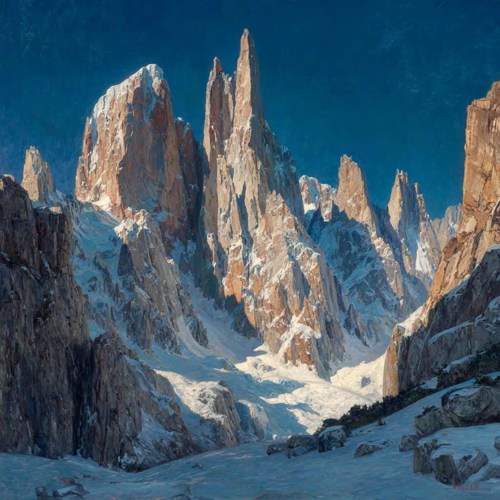 Winter Bergriesenlandschaft Mit Schnee Und Blaüm Himmel | Winterlandschaften | Landschaften