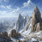 Winter Dramatische Landschaft Mit Bergen Unter Blaüm Himmel | Winterlandschaften | Landschaften