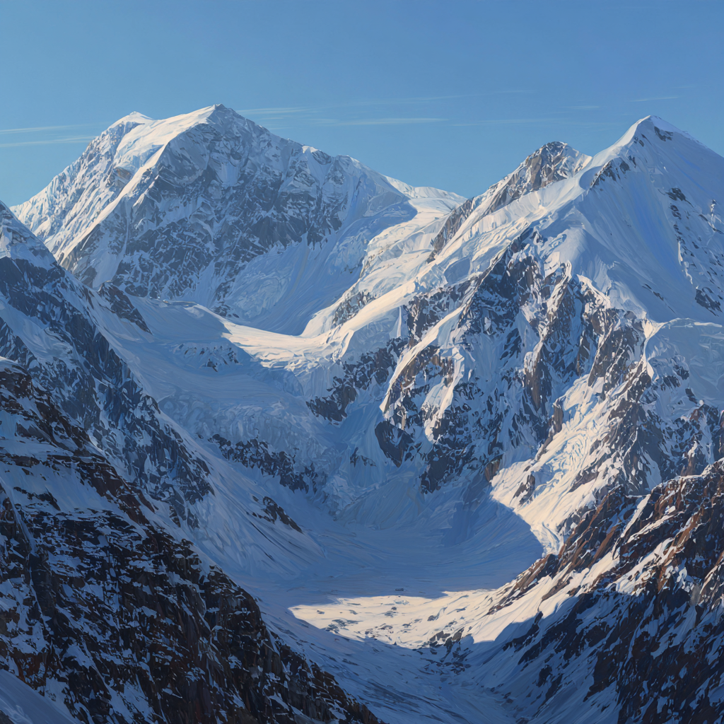 Winter Schneebedeckte Berge Glaziales Tal Naturliche Schönheit | Winterlandschaften | Landschaften