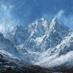 Winter Schneebedeckte Berge Unter Einem Klaren Blaün Himmel | Winterlandschaften | Landschaften