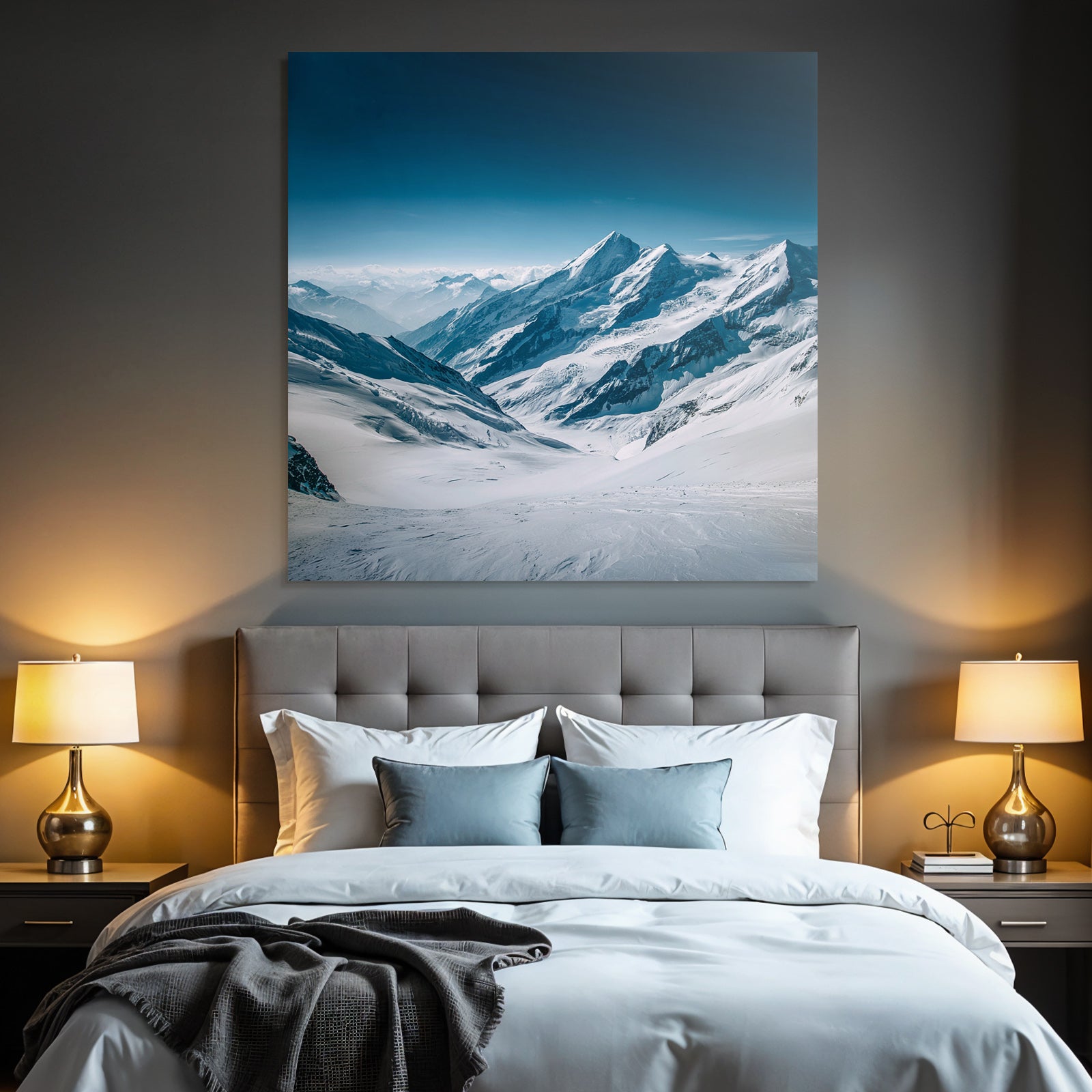 Winter Snow-covered Mountain Landscape Winter View Masterpiece