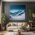 Winter Snow-covered Mountain Landscape Winter View Masterpiece