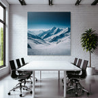 Winter Snow-covered Mountain Landscape Winter View Masterpiece