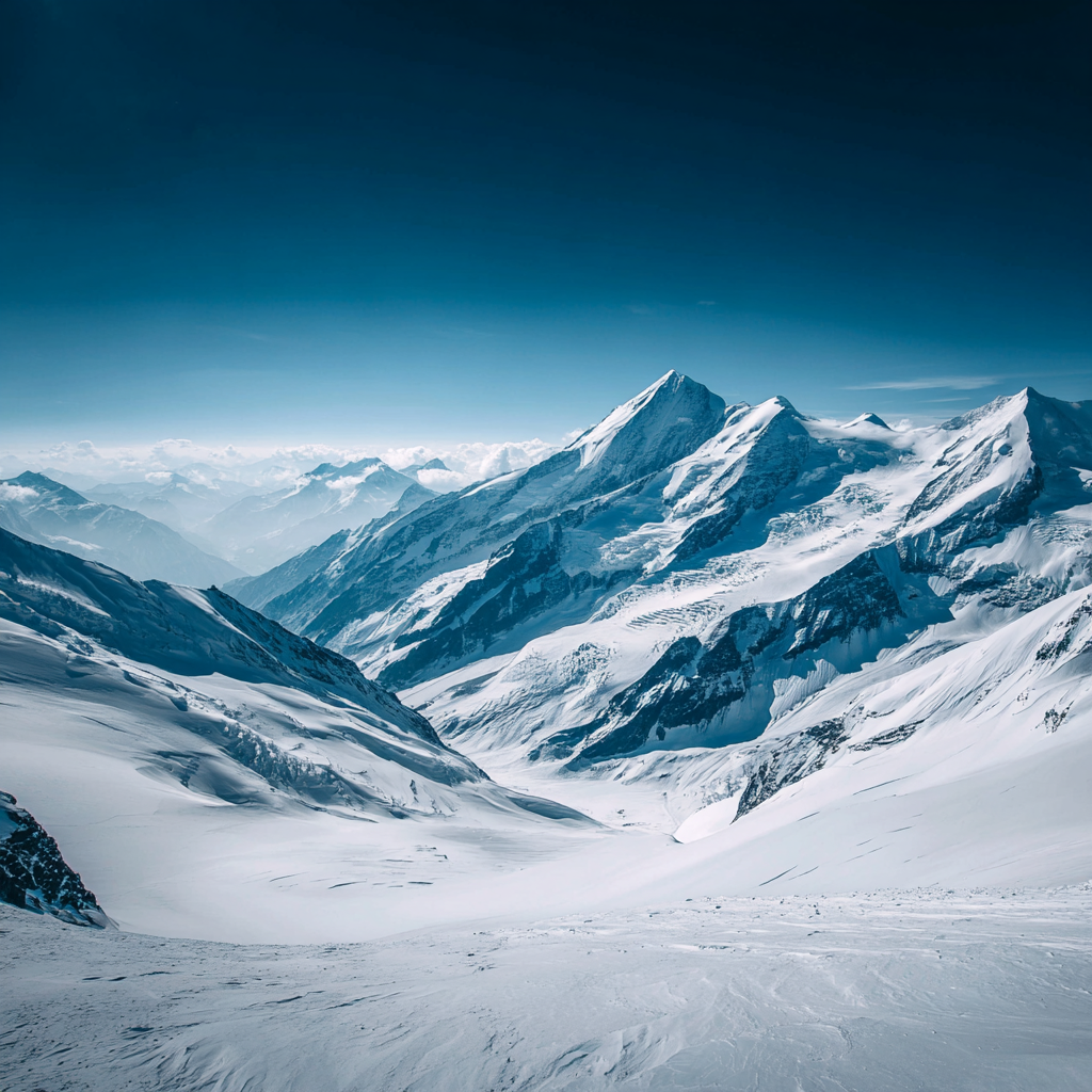 Winter Schneebedeckte Berglandschaft Winter Aussicht Meisterwerk | Winterlandschaften | Landschaften