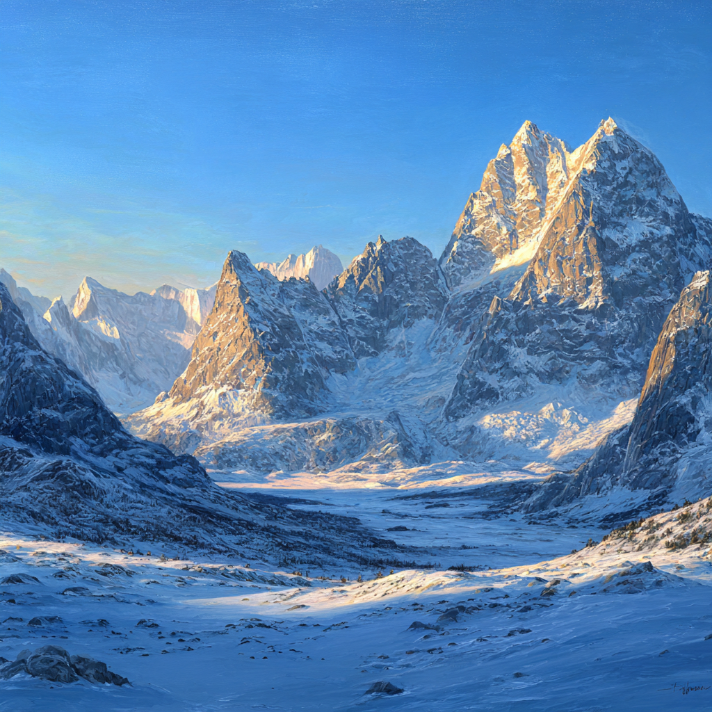 Winter Winterlandschaft Mit Schneebedeckten Bergen Im Tal | Winterlandschaften | Landschaften