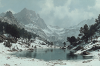 Winter Bergsee Winterszene Ruhe Und Natur | Winterlandschaften | Landschaften