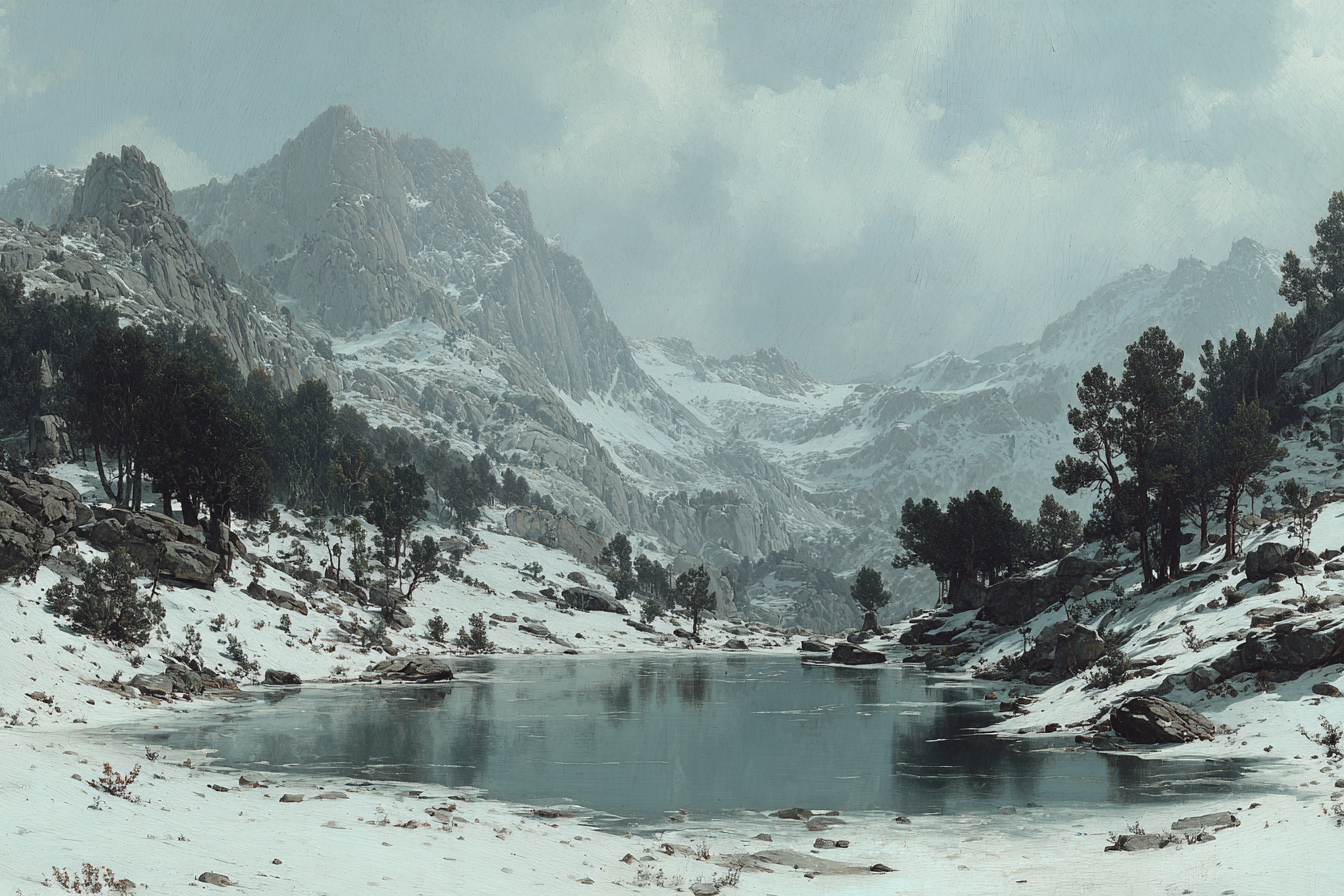 Winter Bergsee Winterszene Ruhe Und Natur | Winterlandschaften | Landschaften