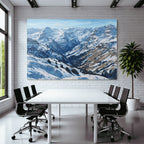 Winter Snowy Mountain Landscape Winter Painting