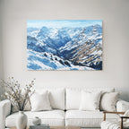 Winter Snowy Mountain Landscape Winter Painting