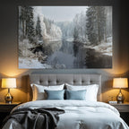 winter winter landscape reflection river snow