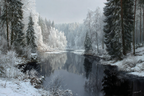 Winter Winterlandschaft Spiegelung Fluss Schnee | Winterlandschaften | Landschaften