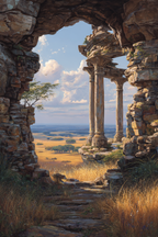 Wüsten Antik Architektur Szenische Aussicht Auf Die Landschaft | Wuesten und Savanne | Landschaften