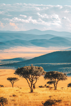 Wüsten Friedliche Landlandschaft Mit Hügel Und Tälern | Wuesten und Savanne | Landschaften