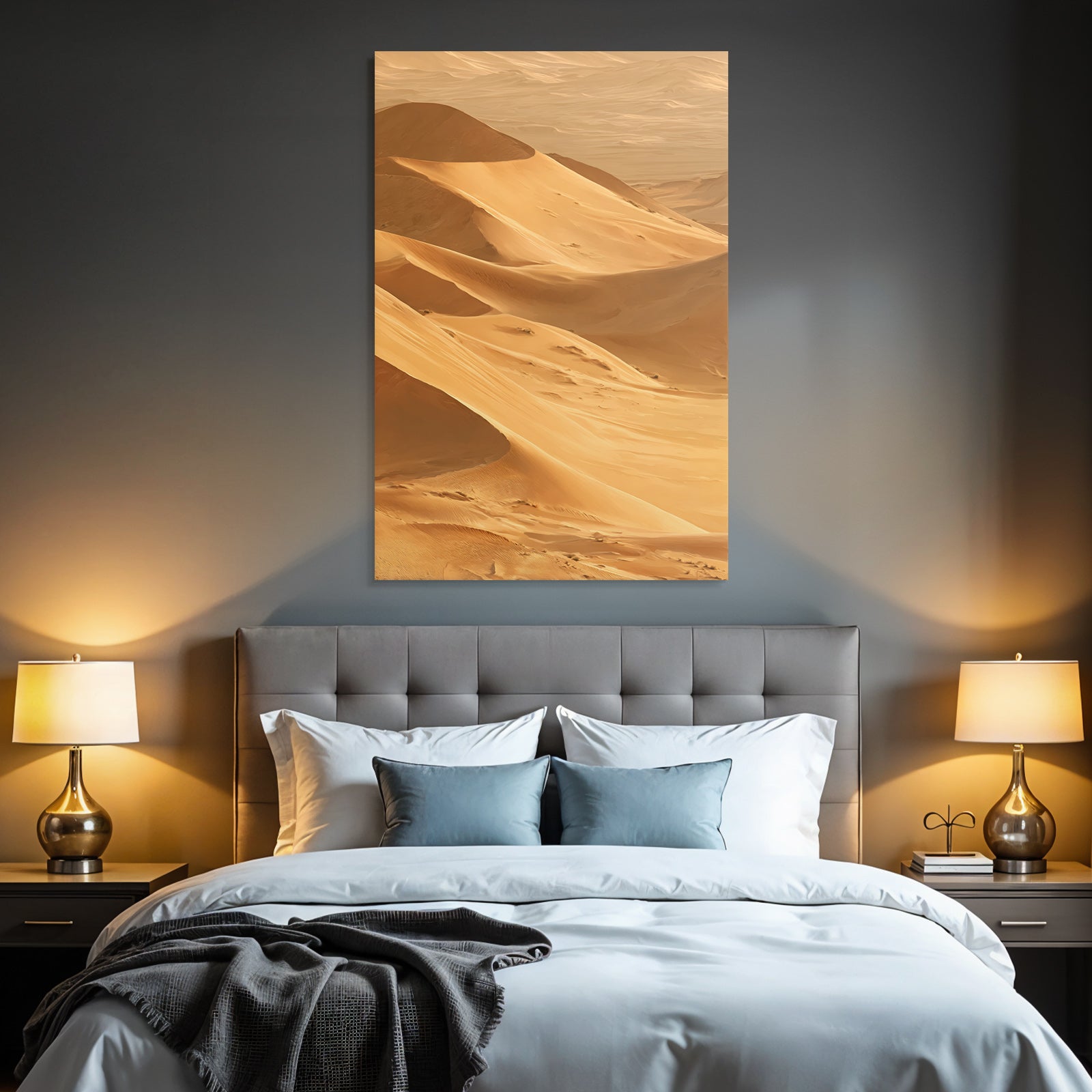 Desert sand dunes desert golden brown restlessness