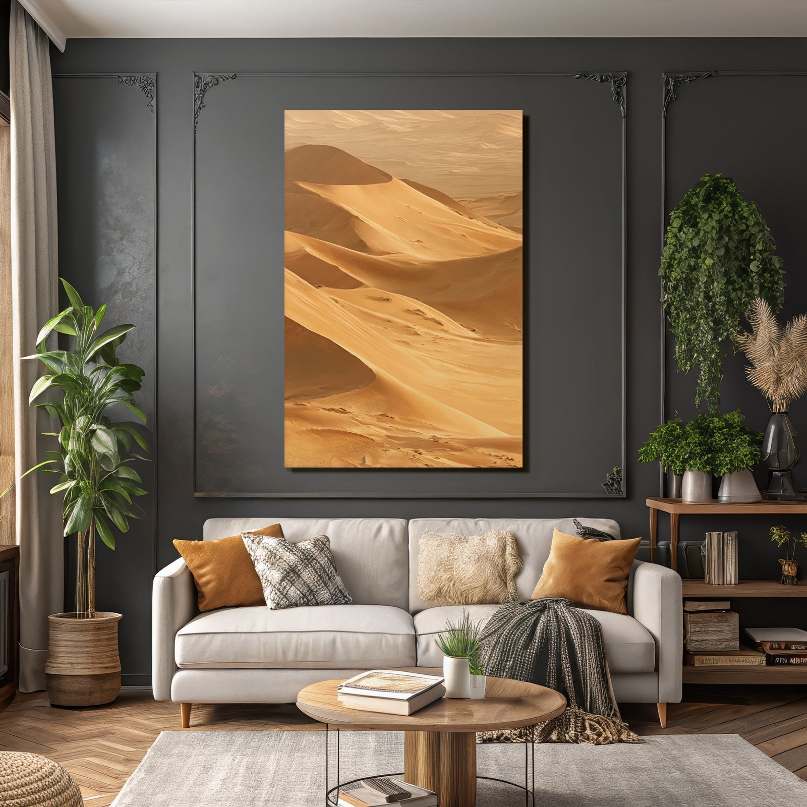 Desert sand dunes desert golden brown restlessness