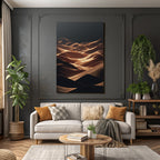Desert sand dune landscape sunset light show