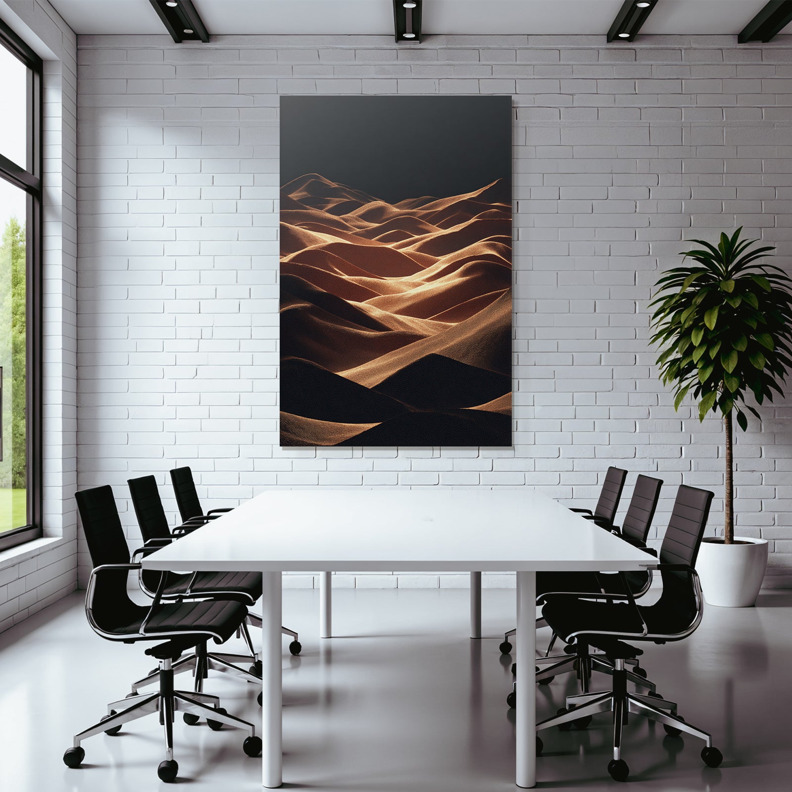 Desert sand dune landscape sunset light show
