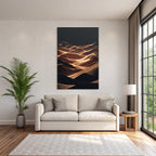Desert sand dune landscape sunset light show