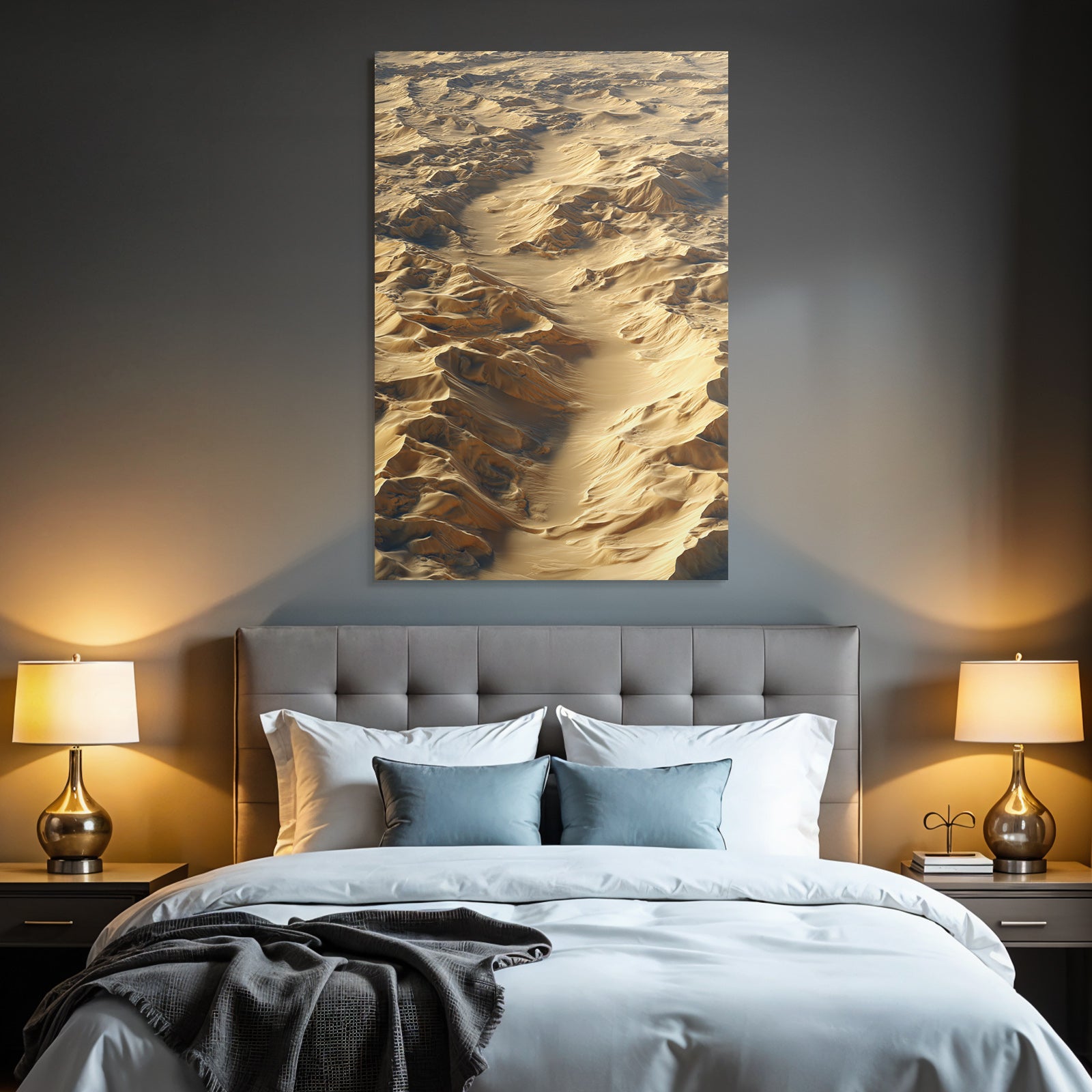 Desert sand dune landscape desert gold beige