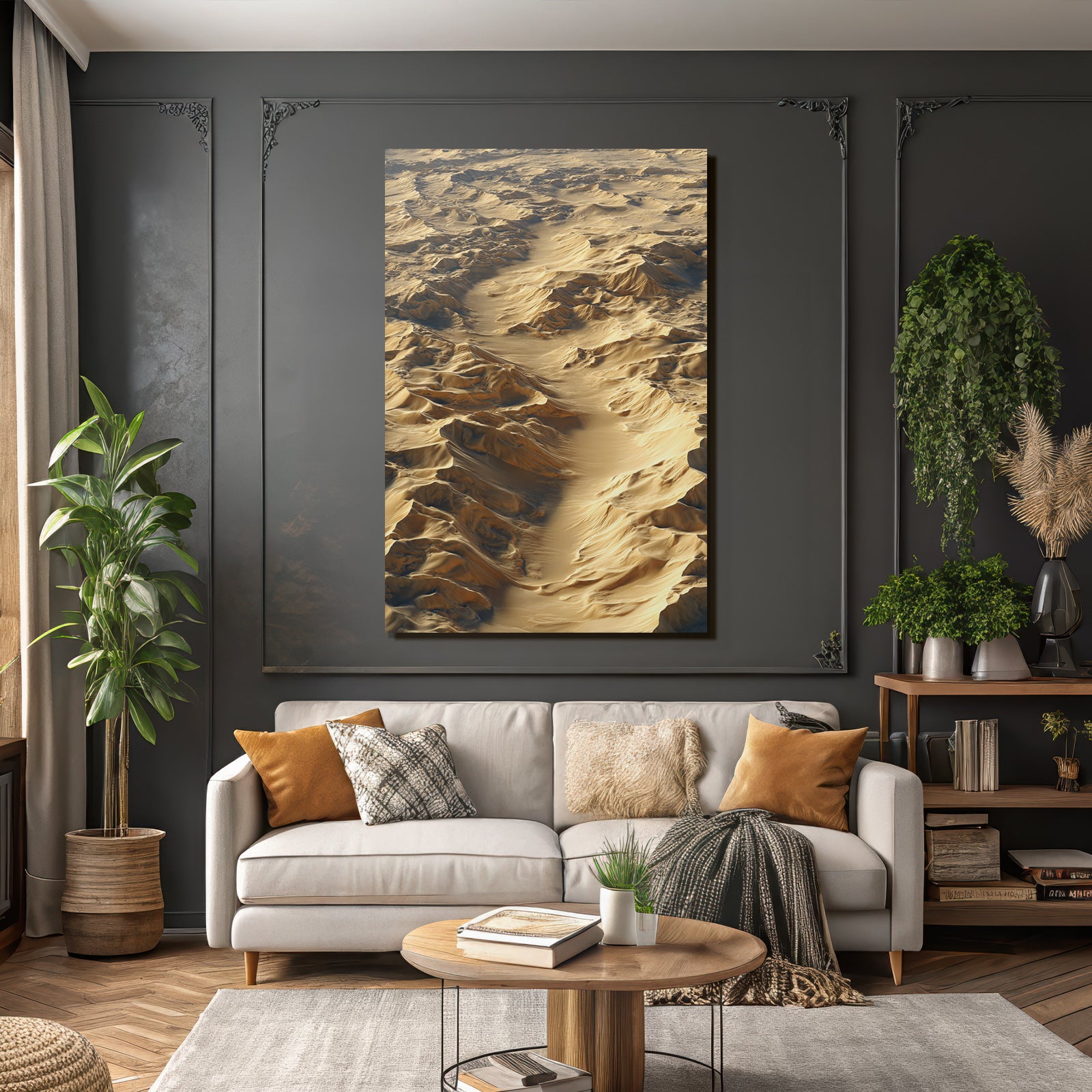 Desert sand dune landscape desert gold beige