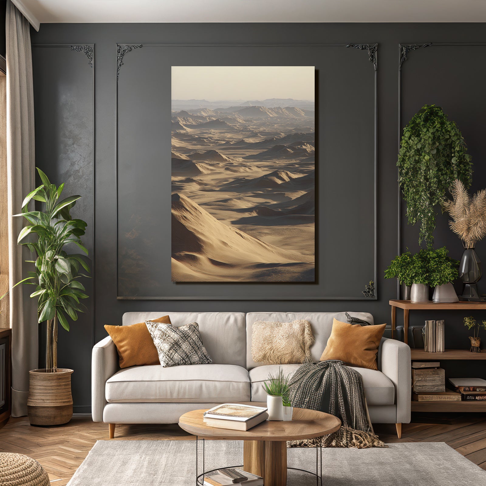 Vast Desert Landscape Golden Hour