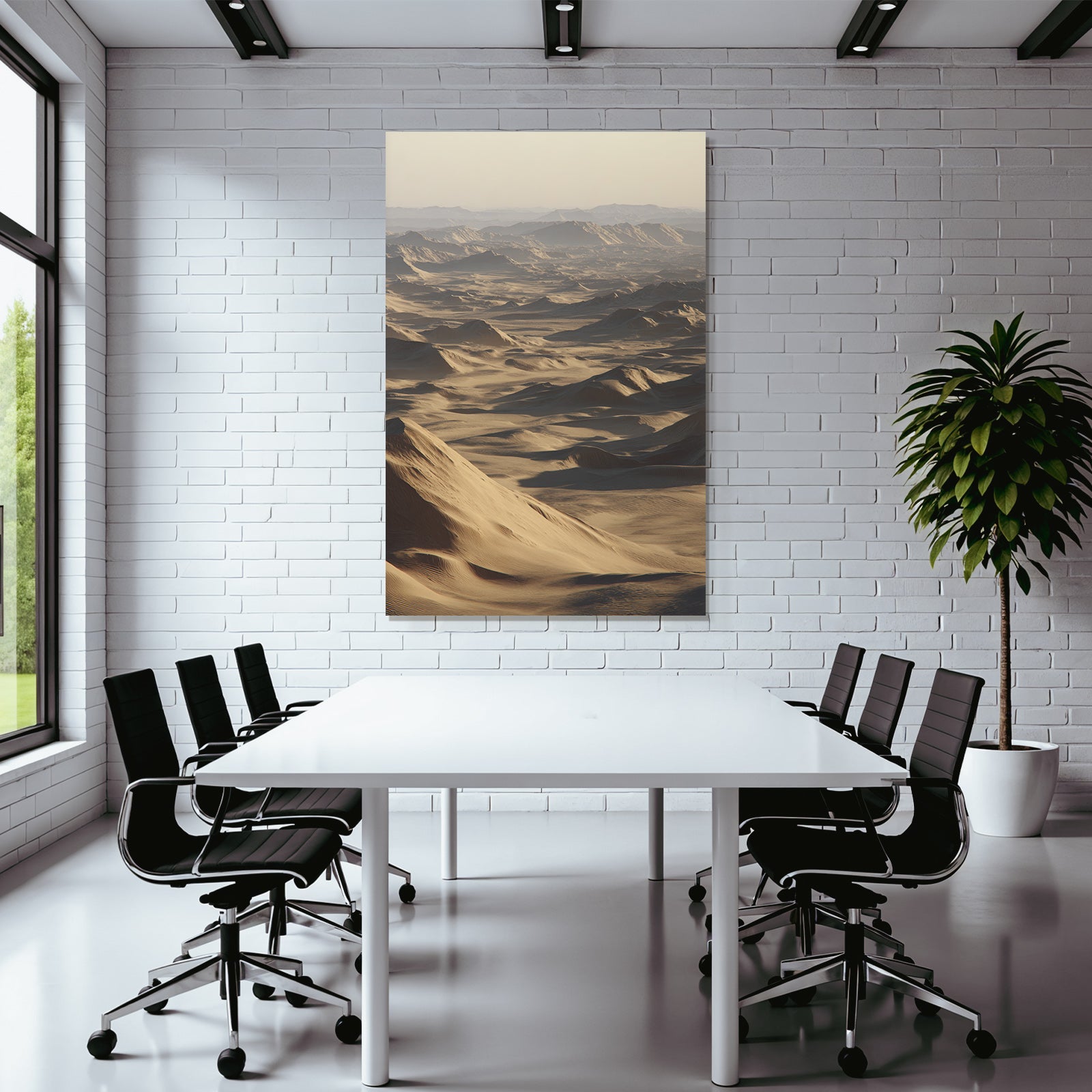 Vast Desert Landscape Golden Hour