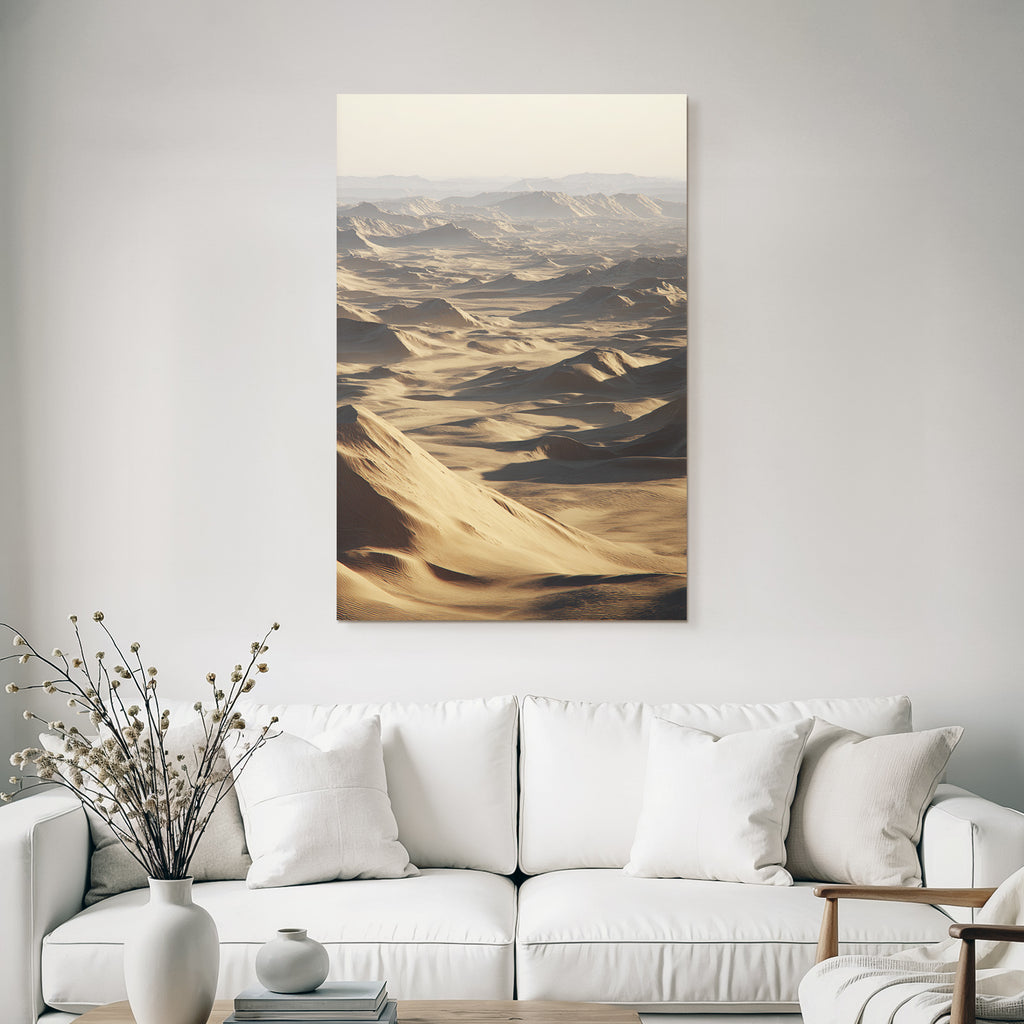 Vast Desert Landscape Golden Hour
