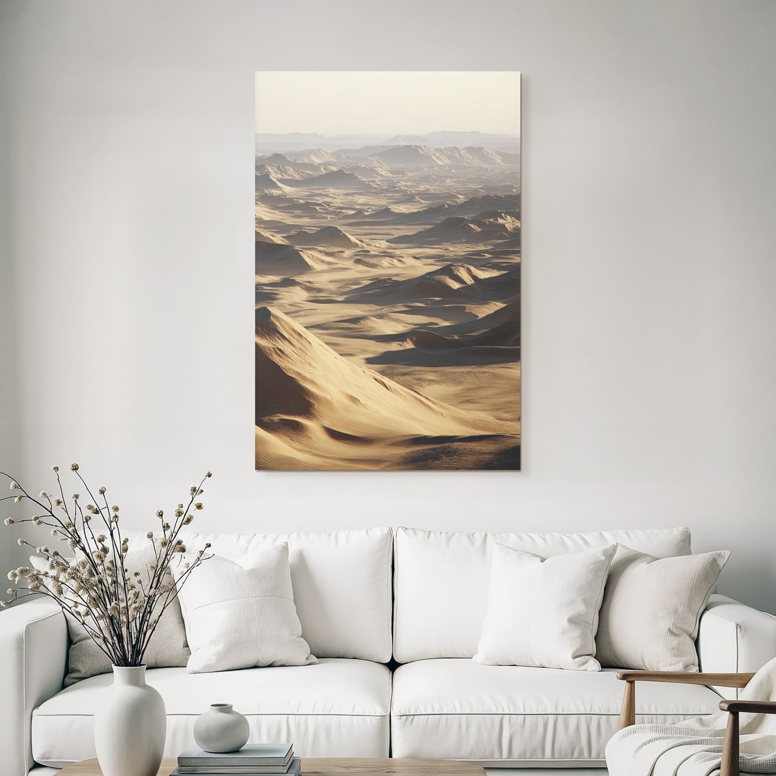 Vast Desert Landscape Golden Hour