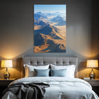 Desert landscape with mountains and dunes in the desert area