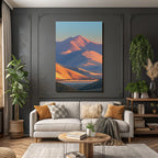 Desert Beautiful landscape with mountains and sand dunes