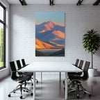 Desert Beautiful landscape with mountains and sand dunes