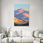 Desert Beautiful landscape with mountains and sand dunes